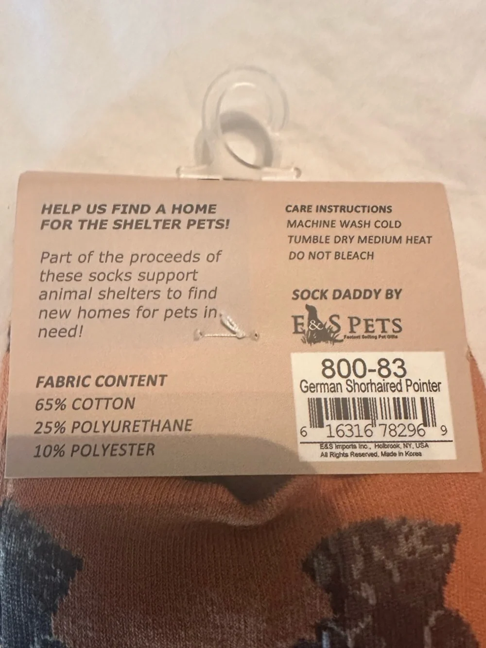 Sock Daddy German Shorthair Pointer Socks 2 Pair New With Tags